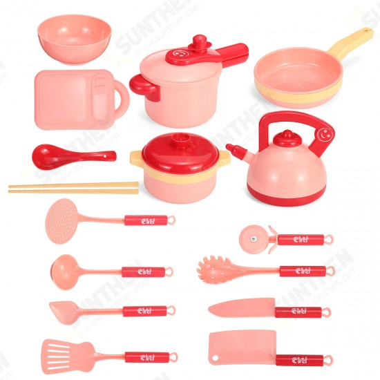 16Pcs Simulation Kitchen Cooking Play Role playing Set Toys Practical Skills for Children Gift