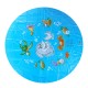 170mm PVC Blue Sprinkler Play Mat With Cartoon Pattern For Kids Summer Play