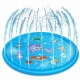 170mm PVC Blue Sprinkler Play Mat With Cartoon Pattern For Kids Summer Play