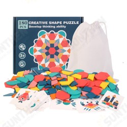 180 Pcs Colorful Creative Multi-Shape Puzzle Develop Thinking Ability Educational Toy with Bag for Kids Gift 180 Pcs Colorful Creative Multi-Shape Puzzle Develop Thinking Ability Educational Toy with Bag for Kids Gift
