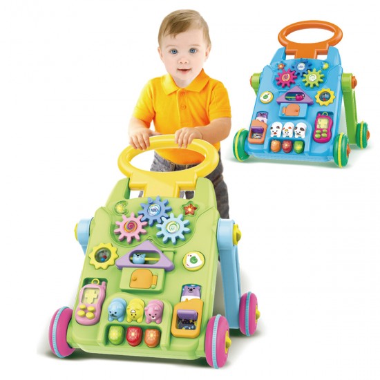 2 IN 1 Multi-function Baby Activity Learning Walker with Water Filling Tank Musical Funny Early Educational Toy for Kids Gift