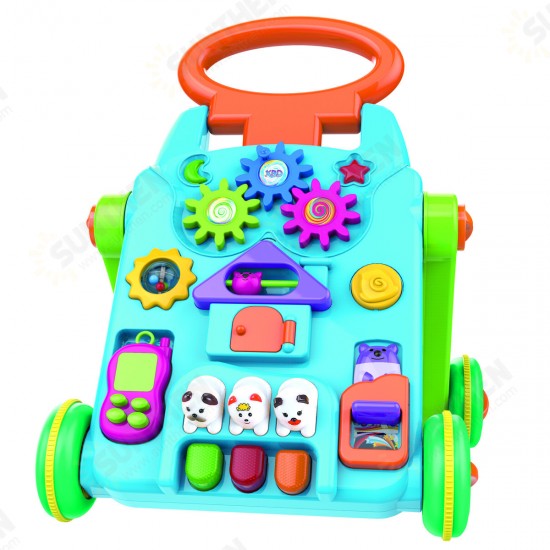 2 IN 1 Multi-function Baby Activity Learning Walker with Water Filling Tank Musical Funny Early Educational Toy for Kids Gift