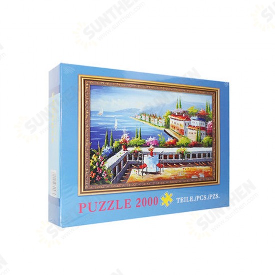 2000 Pieces Jigsaw Puzzle Toy DIY Assembly Creative Landscape Paper Puzzle Educational Toys for Gift