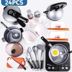 24/36Pcs Simulation Kitchen Cooking Pretend Play Set Educational Toy with Sound Light Effect for Kids Gift 24/36Pcs Simulation Kitchen Cooking Pretend Play Set Educational Toy with Sound Light Effect for Kids Gift