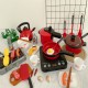 24/36Pcs Simulation Kitchen Cooking Pretend Play Set Educational Toy with Sound Light Effect for Kids Gift