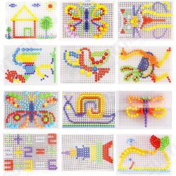 296/592Pcs Mix Color Mushroom Nails with AlphanumNails Puzzle Peg Board Set Early Learning Educational Toys for Kids Gift 296/592Pcs Mix Color Mushroom Nails with AlphanumNails Puzzle Peg Board Set Early Learning Educational Toys for Kids Gift
