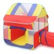 3 IN 1 Indoor Outdoor Triangle and Hexagon Detachable Tent Childrens Play Toys with Zippered Storage Bag