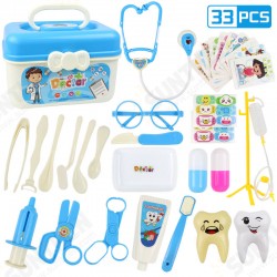 30/33/34/38/45/51Pcs Simulation Medical Role Play Pretend Doctor Game Equipment Set Early Educational Toy with Box for Kids Gift 30/33/34/38/45/51Pcs Simulation Medical Role Play Pretend Doctor Game Equipment Set Early Educational Toy with Box for Kids Gift