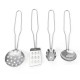 32PCS Mini Stainless Steel Kitchen Cutlery Play House Food Toy Boiler Kettle Cup Bowl Spoon Cookware