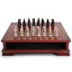 32Pcs/Set Resin Chinese Chess With Coffee Wooden Table Vintage Collectibles Gift