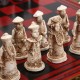 32Pcs/Set Resin Chinese Chess With Coffee Wooden Table Vintage Collectibles Gift