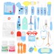 35 Pcs Simulation Medical Role Play Pretend Doctor Game Equipment Set Educational Toy with Box for Kids Gift