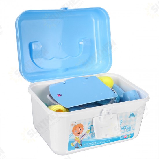 35 Pcs Simulation Medical Role Play Pretend Doctor Game Equipment Set Educational Toy with Box for Kids Gift