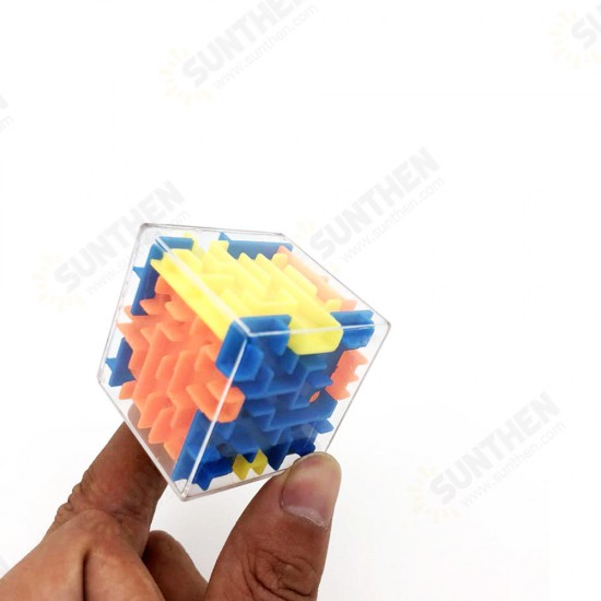 3.8CM Mini Maze Classic Magic Cube Toys Plastic 3D Bead Maze Rotating Cube