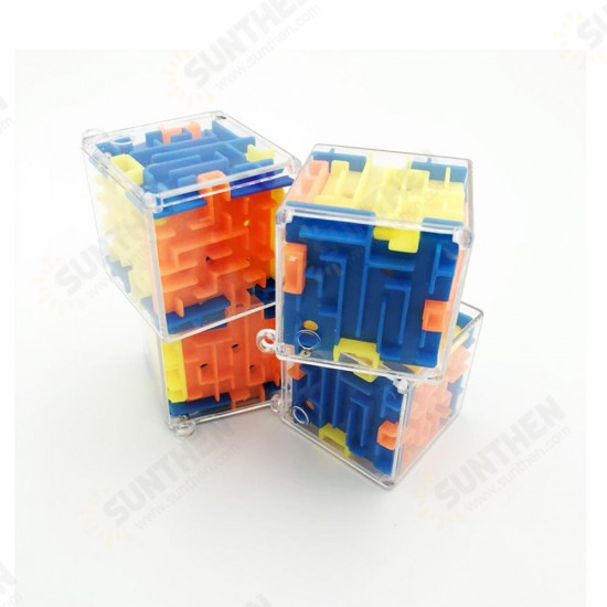 3.8CM Mini Maze Classic Magic Cube Toys Plastic 3D Bead Maze Rotating Cube