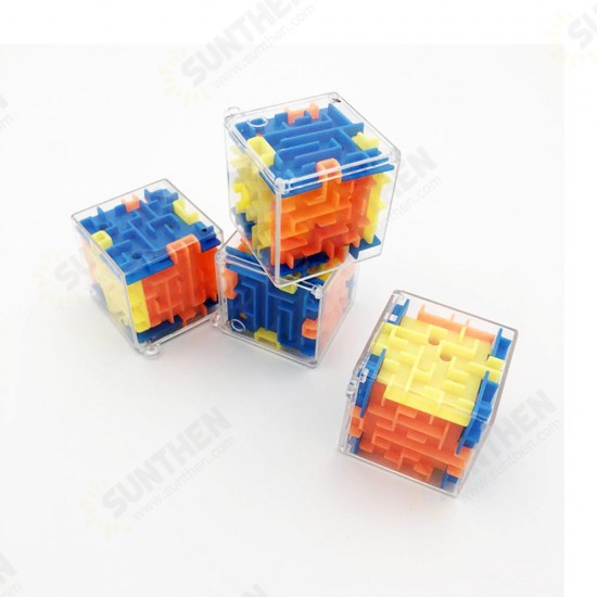 3.8CM Mini Maze Classic Magic Cube Toys Plastic 3D Bead Maze Rotating Cube