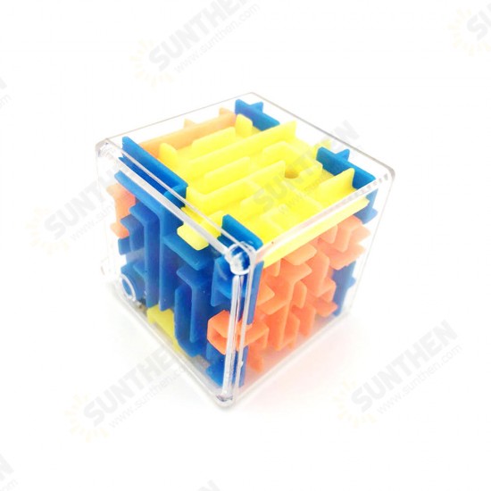 3.8CM Mini Maze Classic Magic Cube Toys Plastic 3D Bead Maze Rotating Cube