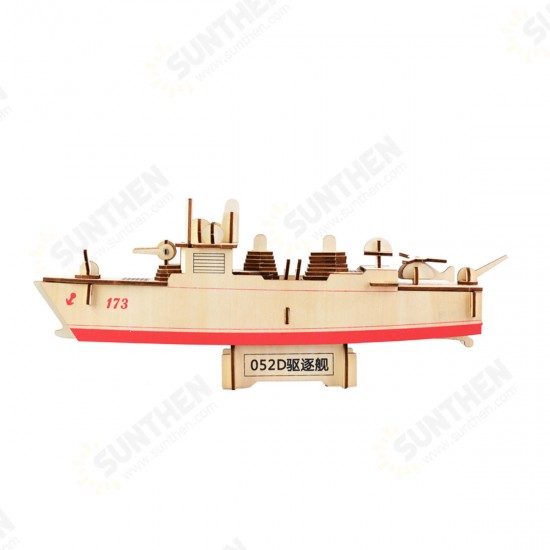 3D Woodcraft Assembly Battleship Series Kit Jigsaw Puzzle Toy Decoration Model for Kids Gift