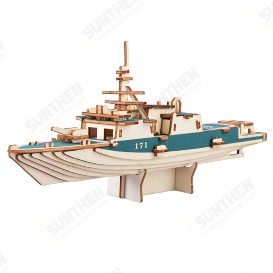 3D Woodcraft Assembly Battleship Series Kit Jigsaw Puzzle Toy Decoration Model for Kids Gift