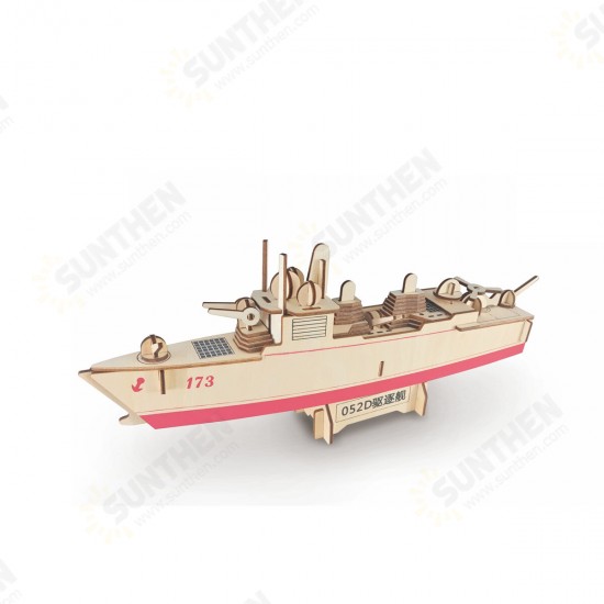 3D Woodcraft Assembly Battleship Series Kit Jigsaw Puzzle Toy Decoration Model for Kids Gift