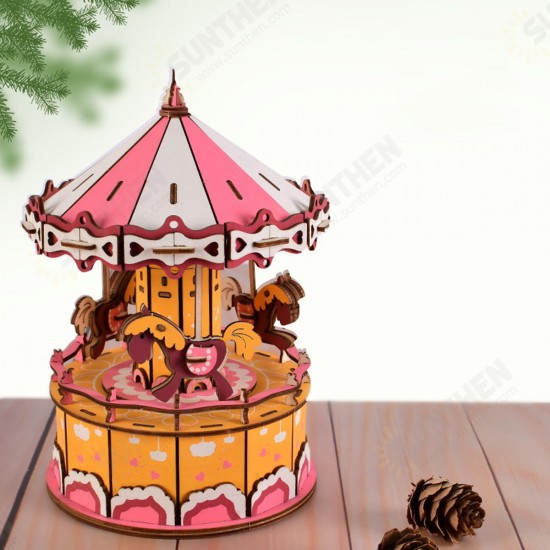 3D Woodcraft Assembly Music Box Series Kit Jigsaw Puzzle Decoration Toy Model for Kids Gift