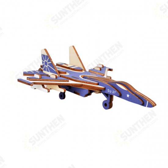 3D Woodcraft Assembly Western Fighter Series Kit Jigsaw Puzzle Decoration Toy Model for Kids Gift