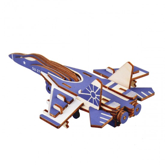 3D Woodcraft Assembly Western Fighter Series Kit Jigsaw Puzzle Decoration Toy Model for Kids Gift