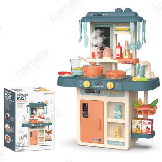 42PCS Kitchen Playset Pretend Play Toys Cooking Set With Light Sound Effect