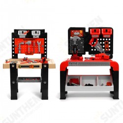 46/64 Pcs 2 Tiers Simulation Work Bench Repair Tools Early Educational Puzzle Toy with 2 Upper Storage Boxes for Kids Gift 46/64 Pcs 2 Tiers Simulation Work Bench Repair Tools Early Educational Puzzle Toy with 2 Upper Storage Boxes for Kids Gift