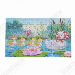 60pcs DIY Puzzle Duck Fairy Tale Cartoon 3D Jigsaw With Tin Box Kids Children Educational Gift Collection Toy 60pcs DIY Puzzle Duck Fairy Tale Cartoon 3D Jigsaw With Tin Box Kids Children Educational Gift Collection Toy