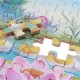 60pcs DIY Puzzle Duck Fairy Tale Cartoon 3D Jigsaw With Tin Box Kids Children Educational Gift Collection Toy