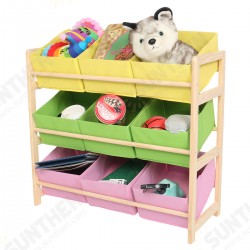 66*30*9CM Yellow Pink Green Solid Wood Children's Toy Rack Storage Rack Toy Rack 66*30*9CM Yellow Pink Green Solid Wood Children's Toy Rack Storage Rack Toy Rack