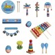 7/13 Pcs Colorful Musical Percussion Safe Non-toxic Instruments Kit Early Educational Toy for Kids Gift