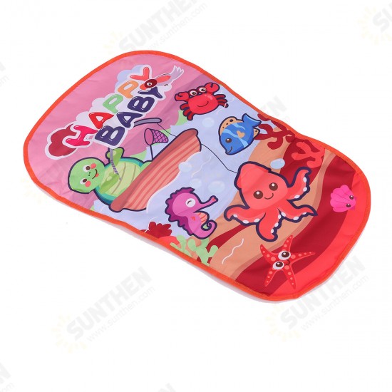 76*56*43CM 2 IN 1 Multi-functional Baby Gym with Play Mat Keyboard Soft Light Rattle Toys for Baby Gift