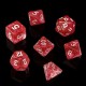 7PCS Game Dungeons & Dragons Glitter D4-D20 Multi Sides Dice Pink