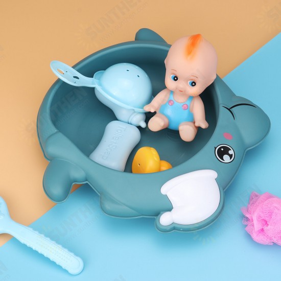 8 Pcs Baby Kids Bath Basin Doll Duck Shower Bathtub Floating Toys