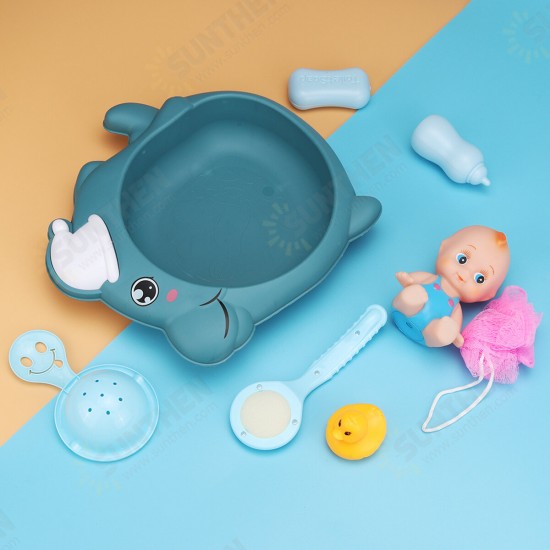 8 Pcs Baby Kids Bath Basin Doll Duck Shower Bathtub Floating Toys