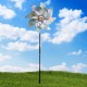 8 Sheets Bird Repeller Windmill Sparkly Silver Pinwheels Bird Deterrent For Garden Party Lawn Decor Kids Toys