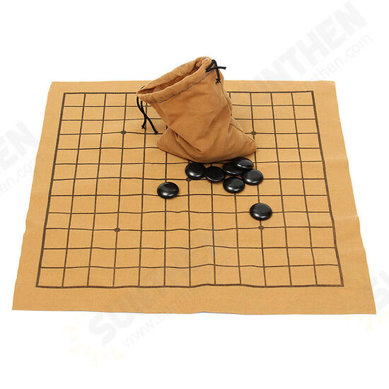 90PCS Go Bang Chess Game Set Suede Leather Sheet Board Children Educational Toy