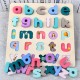 AlphanumBoard Wooden Jigsaw Volume Wooden Baby Young Children Early Education Educational Toys