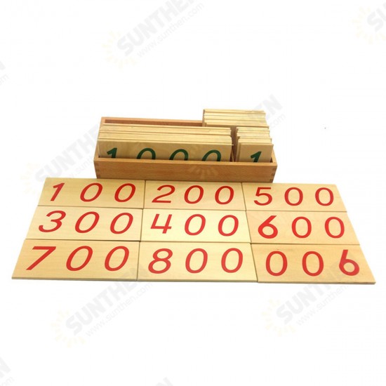 Baby Toys Montessori Math Digital Wooden Cards with Box Educational Early Learning Toys