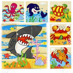 Children Cartoon Puzzle Blocks Colorful Educational Wooden Kids Toys Children Cartoon Puzzle Blocks Colorful Educational Wooden Kids Toys