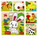 Children Cartoon Puzzle Blocks Colorful Educational Wooden Kids Toys