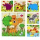 Children Cartoon Puzzle Blocks Colorful Educational Wooden Kids Toys Children Cartoon Puzzle Blocks Colorful Educational Wooden Kids Toys