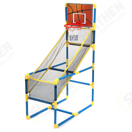 Children Lightweight Portable Easy Assemble Basketball Stand Adjustable Indoor Outdoor Sports Toys with Basketball and Pump for Kids Gift