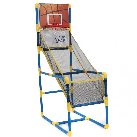 Children Lightweight Portable Easy Assemble Basketball Stand Adjustable Indoor Outdoor Sports Toys with Basketball and Pump for Kids Gift