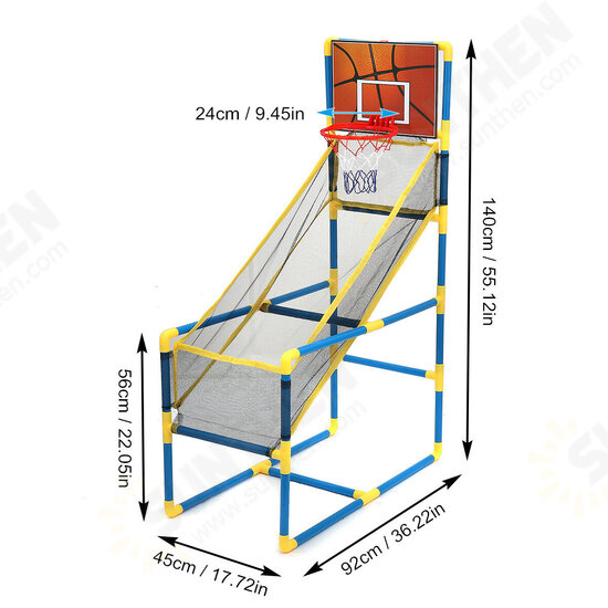 Children Lightweight Portable Easy Assemble Basketball Stand Adjustable Indoor Outdoor Sports Toys with Basketball and Pump for Kids Gift