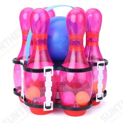 Children Plastic Funny Bowling Kindergarten Leisure Sports Entertainment Bowling Set Puzzle Toy with Sound & Lights Children Plastic Funny Bowling Kindergarten Leisure Sports Entertainment Bowling Set Puzzle Toy with Sound & Lights