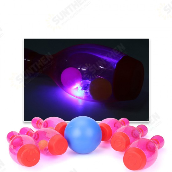 Children Plastic Funny Bowling Kindergarten Leisure Sports Entertainment Bowling Set Puzzle Toy with Sound & Lights Children Plastic Funny Bowling Kindergarten Leisure Sports Entertainment Bowling Set Puzzle Toy with Sound & Lights