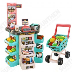 Children Play House Kitchen Simulation Toys Scanner Credit Card Machine Trolley Shopping Trolley Cash Register Set Children Play House Kitchen Simulation Toys Scanner Credit Card Machine Trolley Shopping Trolley Cash Register Set